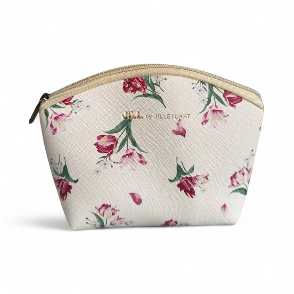 JILL By JillStuart Make Up Cosmetic Toiletry Zip Floral Bag Pouch 8x6x3